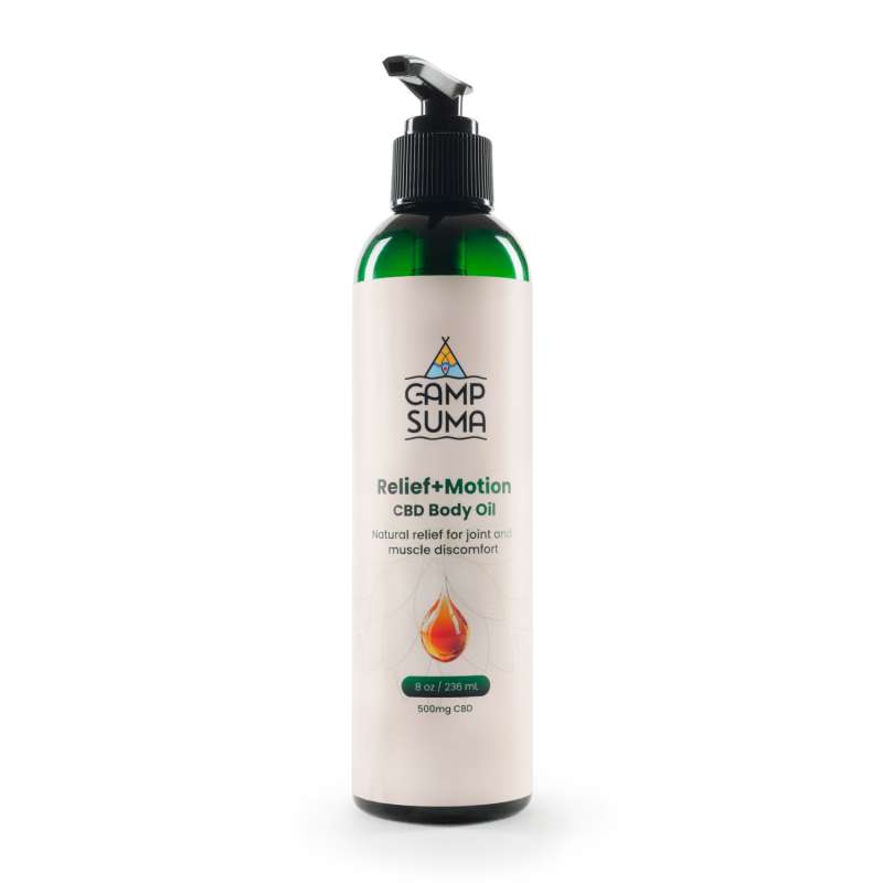 A bottle of body oil stands gracefully on a white background.
